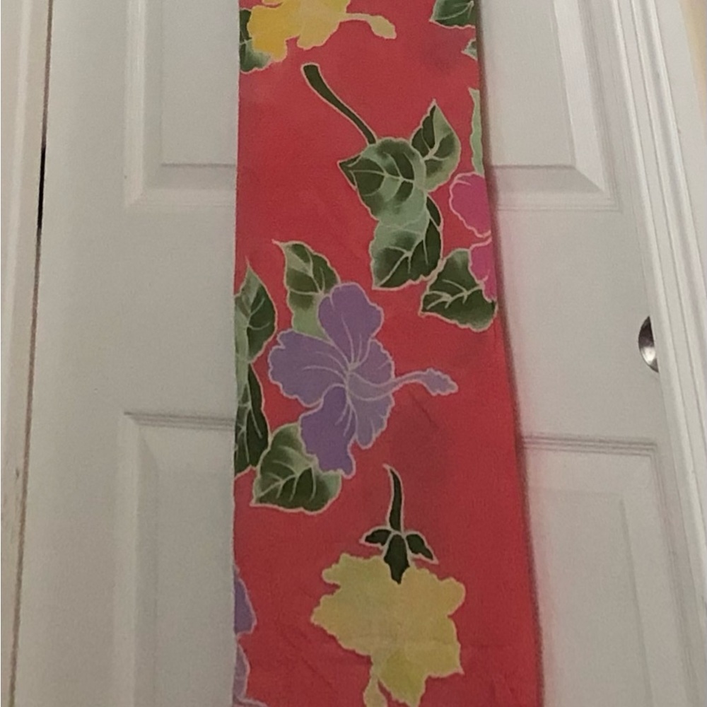 Sarong Hibiscus Collection Floral Hand Painted Long Sarong Swim Cover